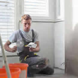 Decorator at work in Nine Elms